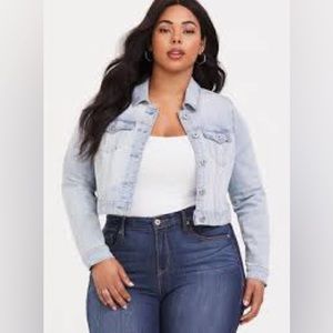Torrid Denim Trucker Jacket Light Wash